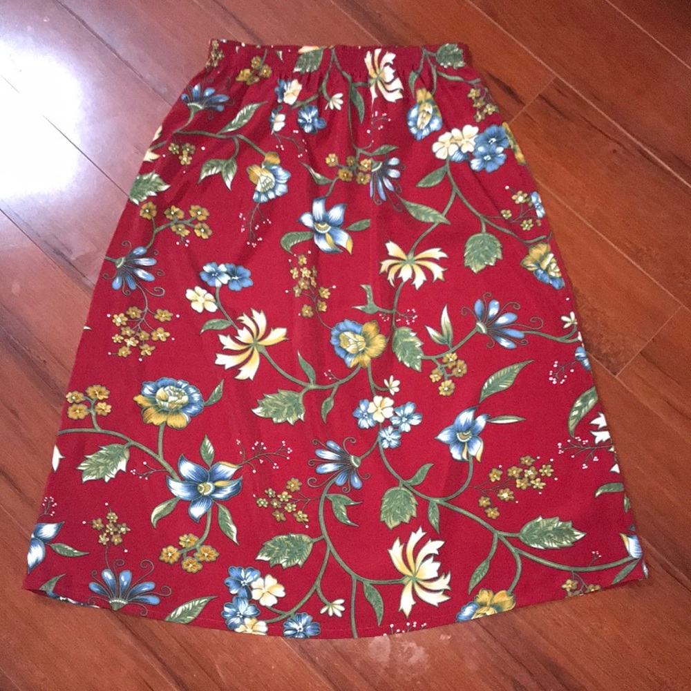 Floral Midi Skirt